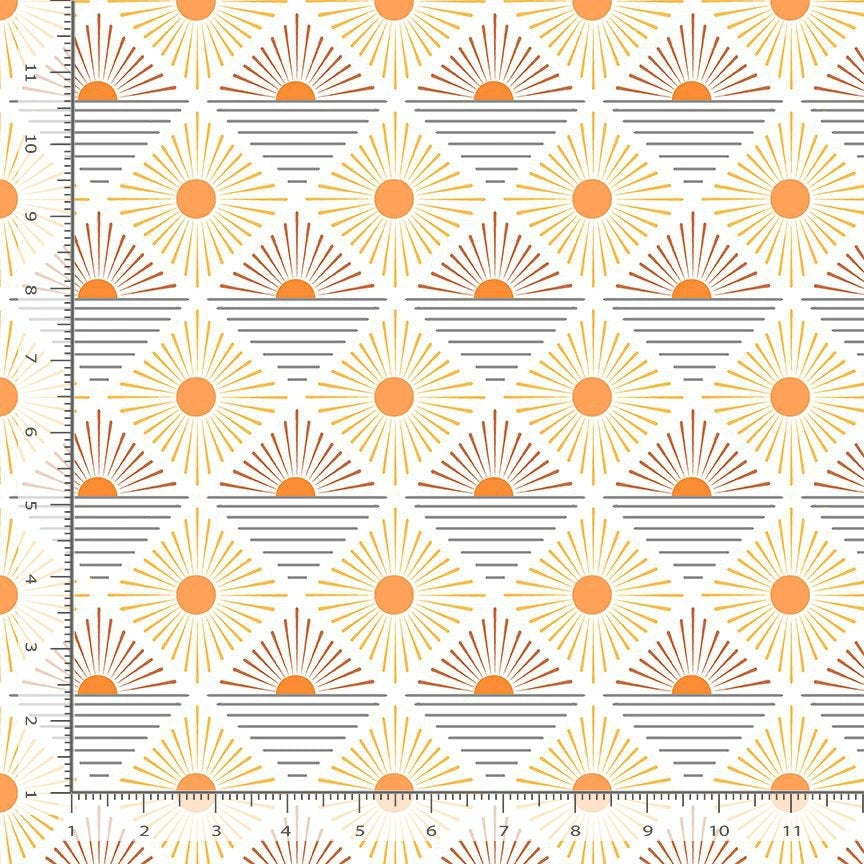 Rays on White 108" Wide 3 Yard Quilt Fabric Back Pack