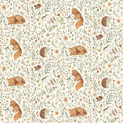 Animal Floral 108" Wide Quilt Backing Fabric