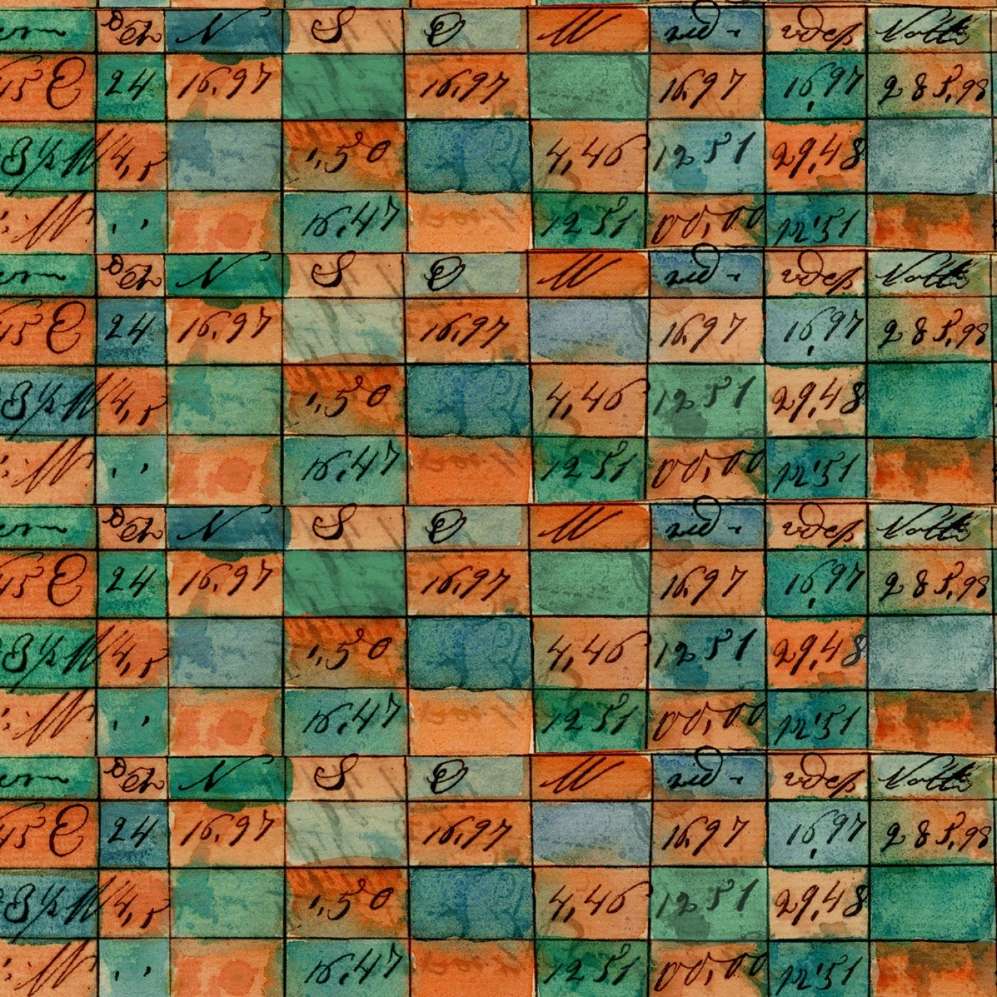 Emerald Hollow Multi Color Checkerboard Fabric Yardage - quilt fabric for sewing and quilting projects
