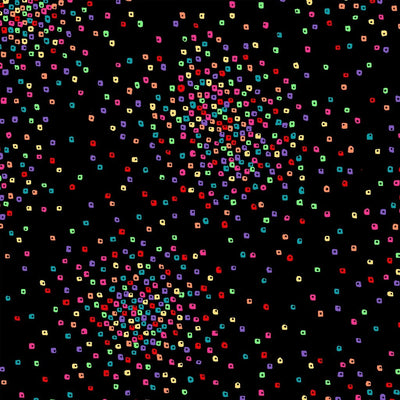Confetti Black 108" Wide 3 Yard Quilt Fabric Back Pack