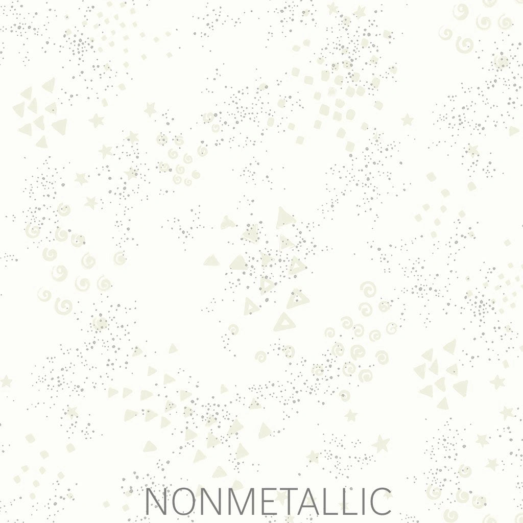 Glitter White Silver Metallic 108 inch wide quilt backing fabric