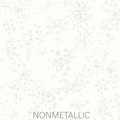 Glitter White Silver Metallic 108 inch wide quilt backing fabric