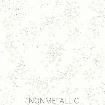 Glitter White Silver Metallic 108 inch wide quilt backing fabric