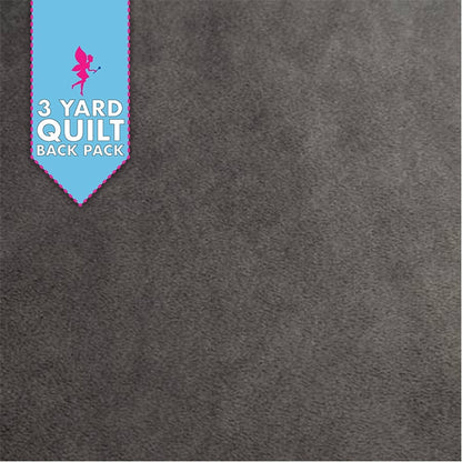 90" Cuddle Extra Wide Ash 3 Yard Quilt Fabric Back Pack