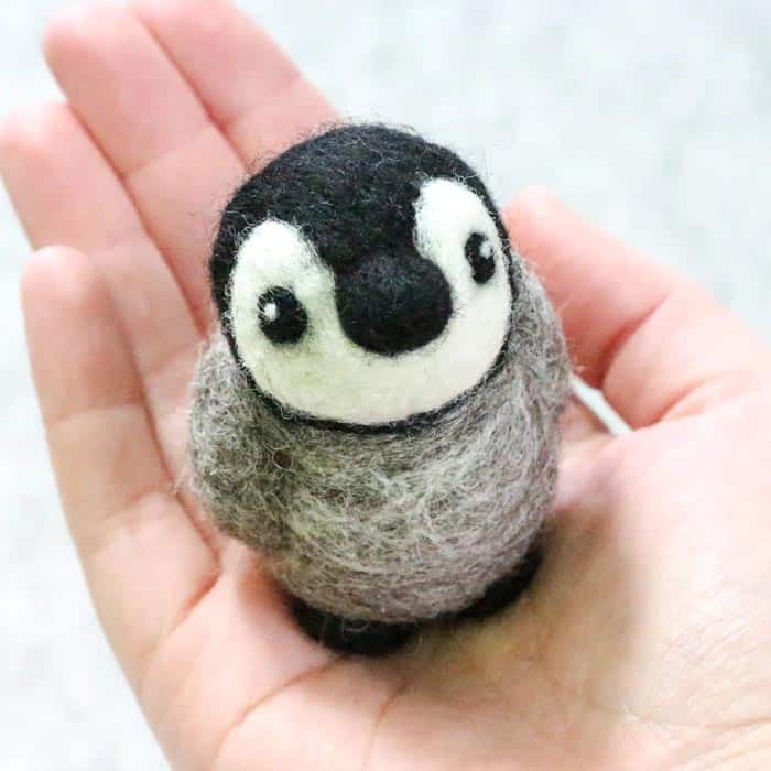 Baby Penguin Mini Needle Felting Kit