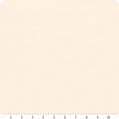 A square swatch of United Notions' Bella Solids Natural Junior Jelly Roll is displayed on a white background, with a ruler marking inches 1–10 along the bottom—perfect for your next sewing project.