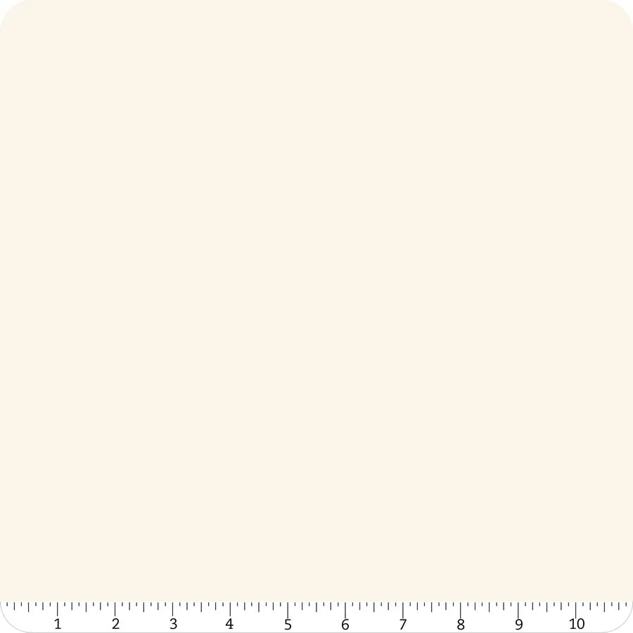 A rectangular area with a Bella Solids Ivory background features a horizontal ruler marked 0–8 inches—ideal for visualizing your next United Notions Bella Solids Ivory Junior Jelly Roll project.