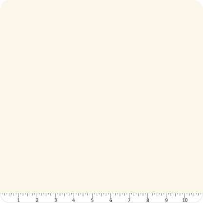 A rectangular area with a Bella Solids Ivory background features a horizontal ruler marked 0–8 inches—ideal for visualizing your next United Notions Bella Solids Ivory Junior Jelly Roll project.
