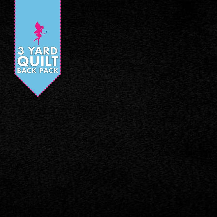 90" Cuddle Extra Wide Black 3 Yard Quilt Fabric Back Pack