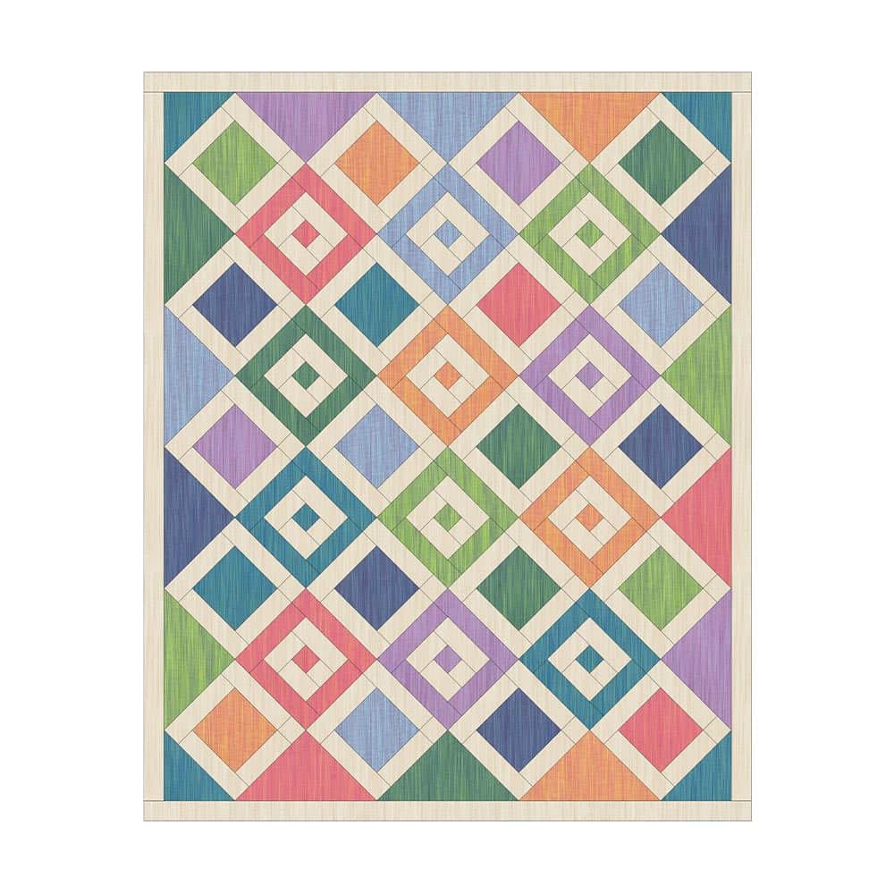 Blocked In Exclusive Quilt Kit available only at Quilted Joy