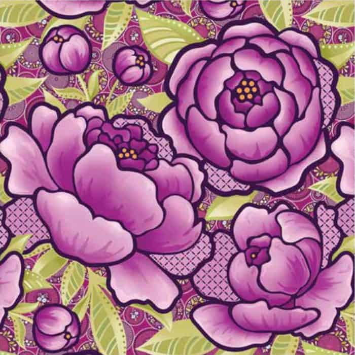 Bloom Plum 108" Wide Quilt Backing Fabric