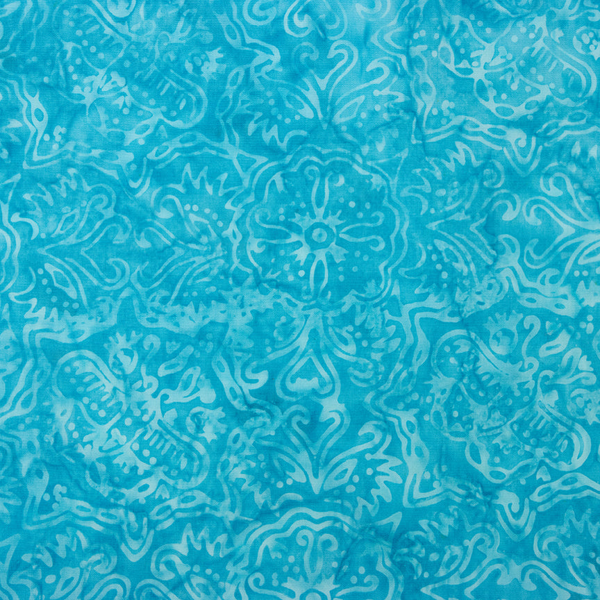 Expressions Batiks Elementals Rainbow Brights Azure Fabric Yardage