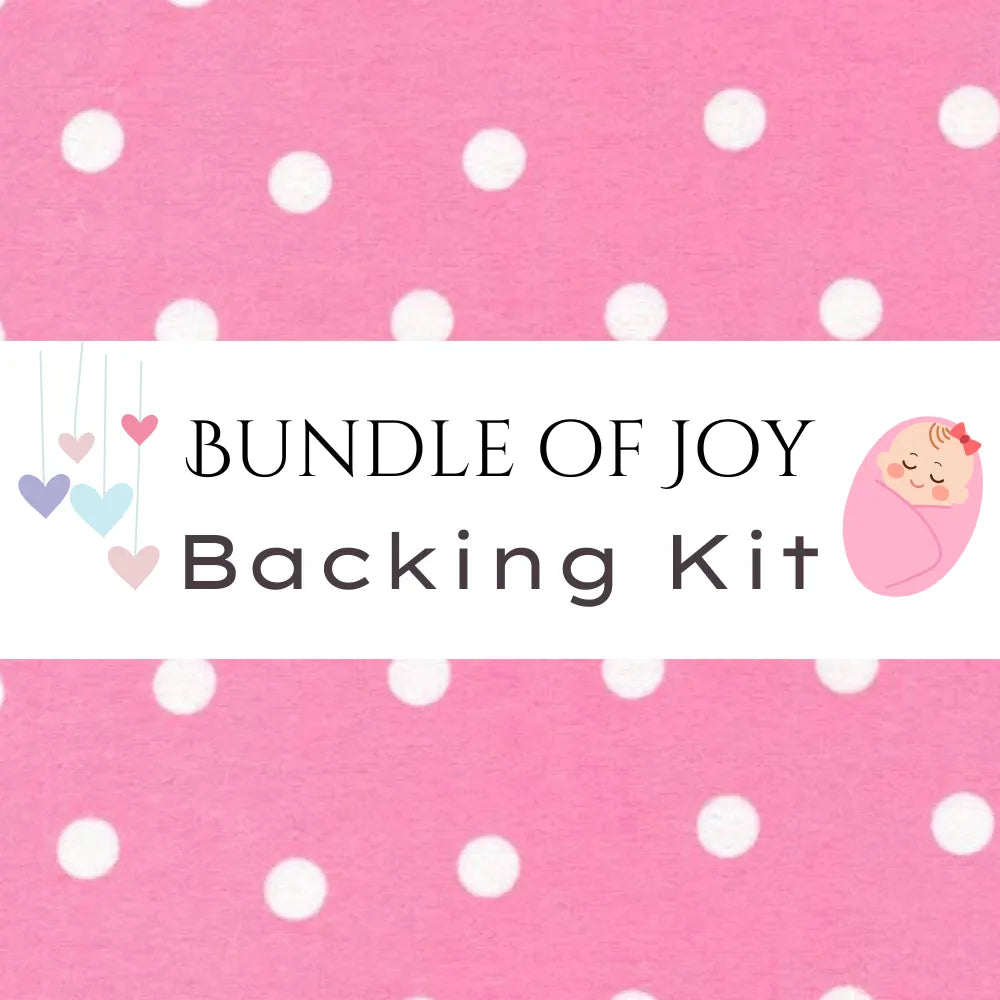 Bundle of Joy Backing Kit Dots Pink Flannel