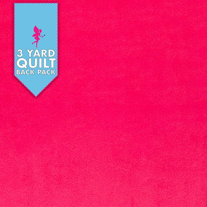 90" Cuddle Extra Wide Fuchsia 3 Yard Quilt Fabric Back Pack