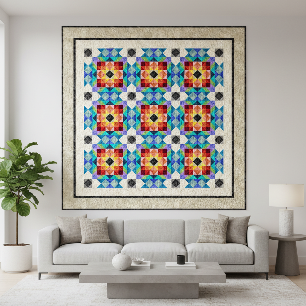 Chromatic Carpenter Quilt - Modern Wall Display