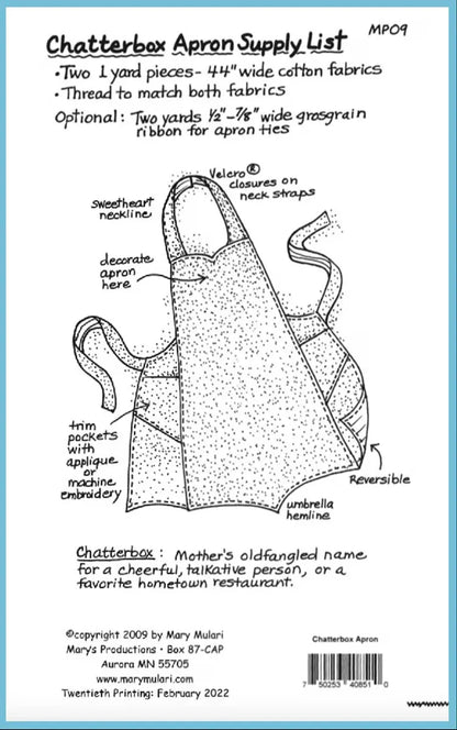 Chatterbox Apron Pattern - image 3 - quilting pattern with step-by-step instructions