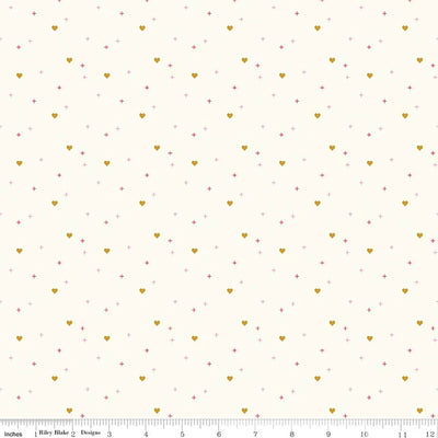 Sparkler Cloud Heart Fabric Yardage