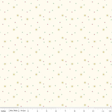 Sparkler Cotton Snowflake Fabric Yardage - quilt fabric for sewing and quilting projects