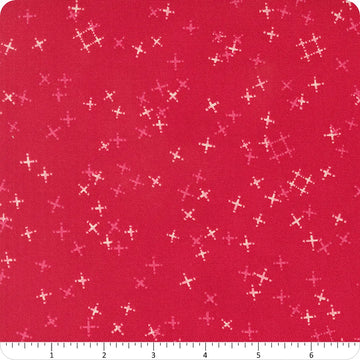Darling Peony Lipstick Tiny Pluses Fabric Yardage