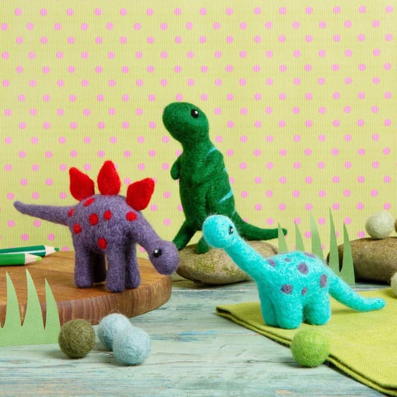 Stegosaurus Mini Needle Felting Kit