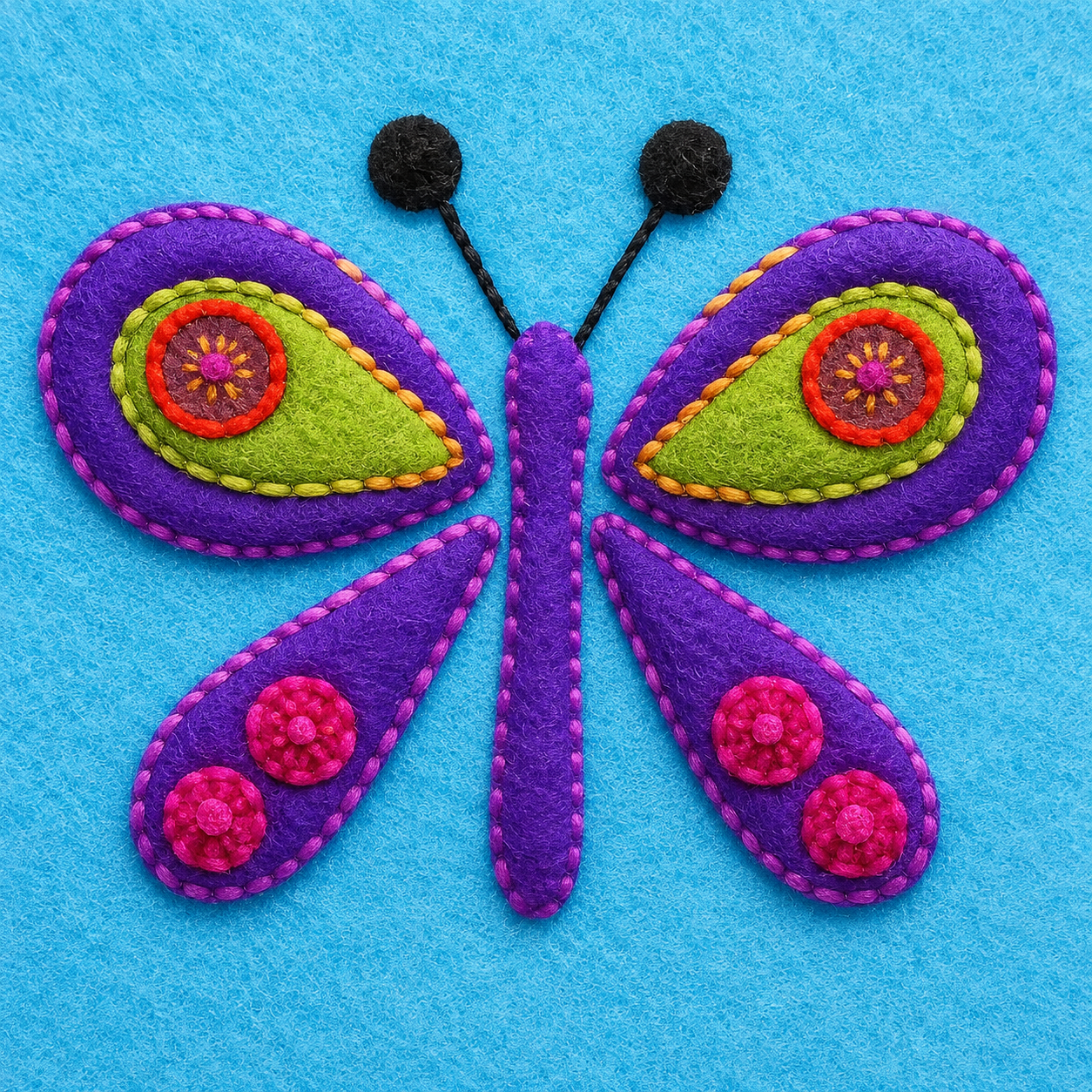 Sue Spargo Butterfly Pre-Cut Wool Kit