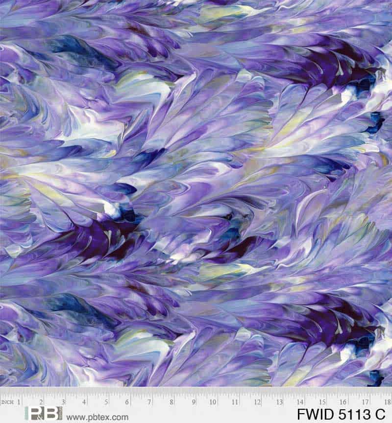 Bitty Back Pack Fluidity Purple 98" x 108" Wide Quilt Fabric - quilt fabric for sewing and quilting projects