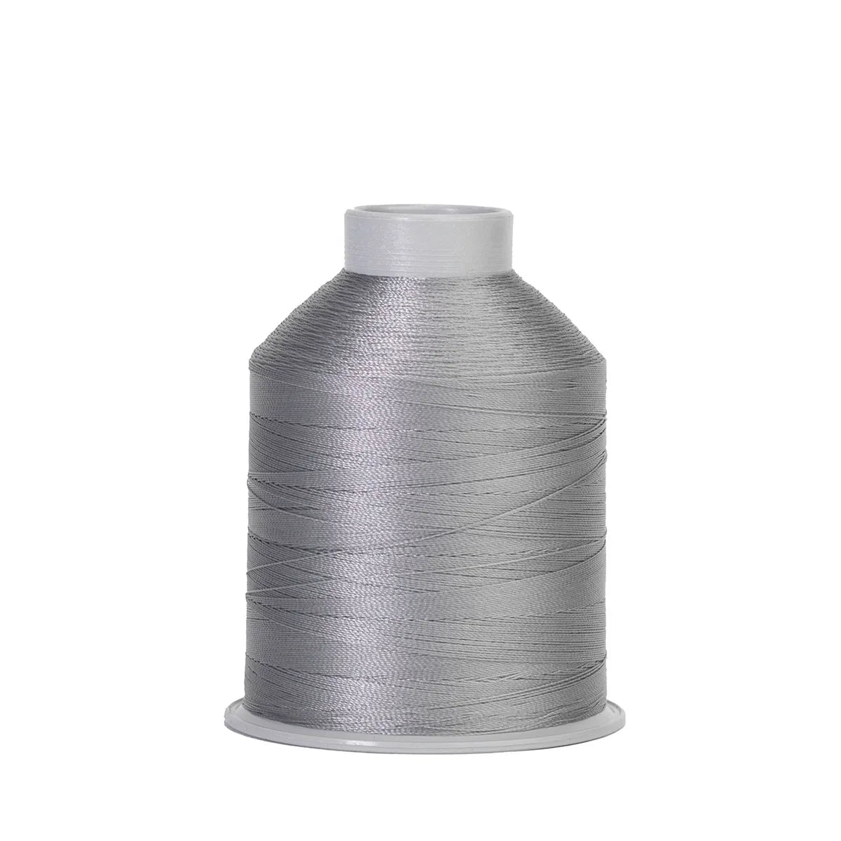 A large spool of Fil-Tec Fusion 45 Concrete nylon thread by Hab+Dash by Fil Tec stands upright on a white background. Neatly wound, it’s ideal for industrial sewing machines and crafting durable leather goods.