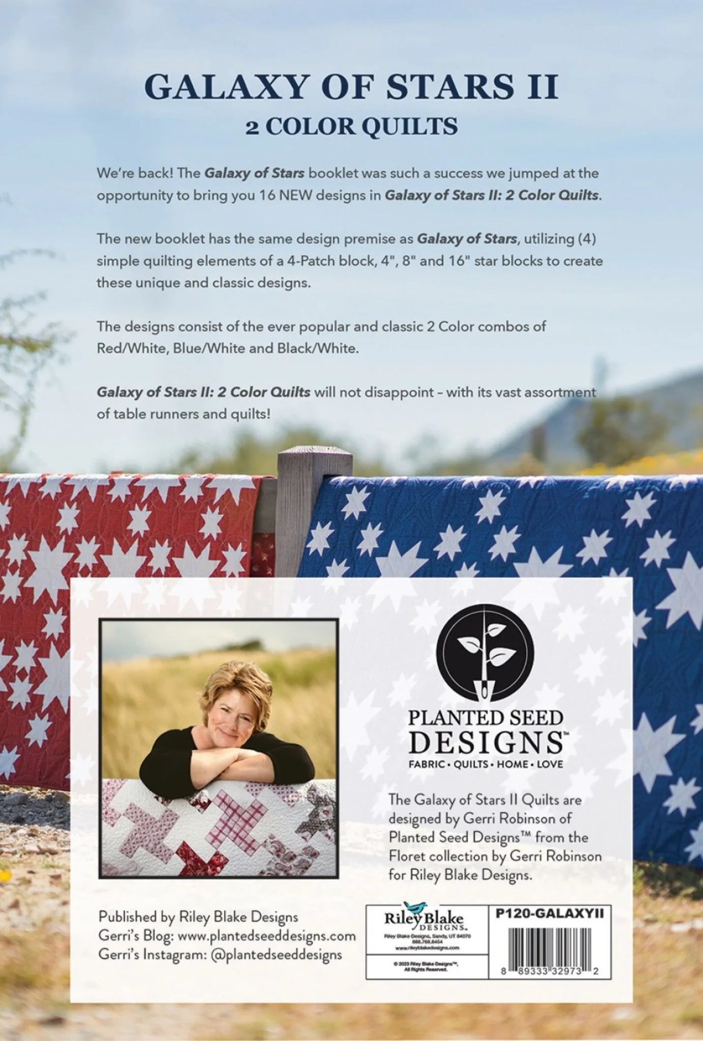 Galaxy of Stars II: 2 Color Quilts Booklet - image 2 - quilting book with patterns and instructions