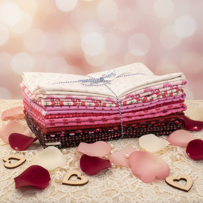 Premium Valentine's quilting fabric styled image