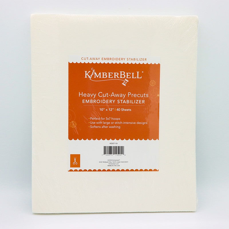 Kimberbell Embroidery Stabilizer Heavy Cut-Away Precuts Available at Quilted Joy