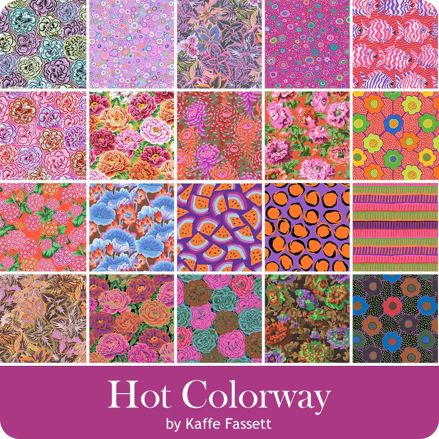Hot August 2025 Kaffe Fassett Collective 10" Squares