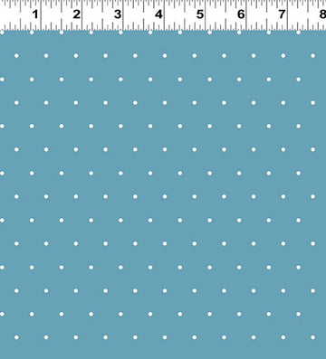 French Roses Dot Sky Fabric Yardage
