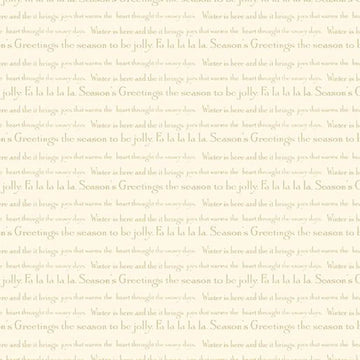 White Christmas Song Cream Fabric Yardage - quilt fabric for sewing and quilting projects