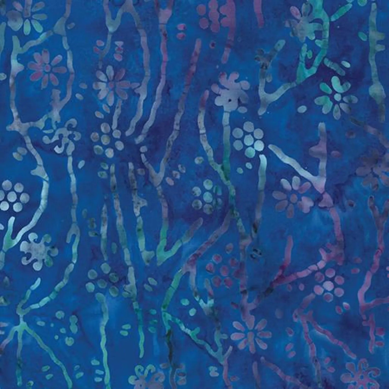 Thunbergia Cobalt/Violet Fabric Yardage