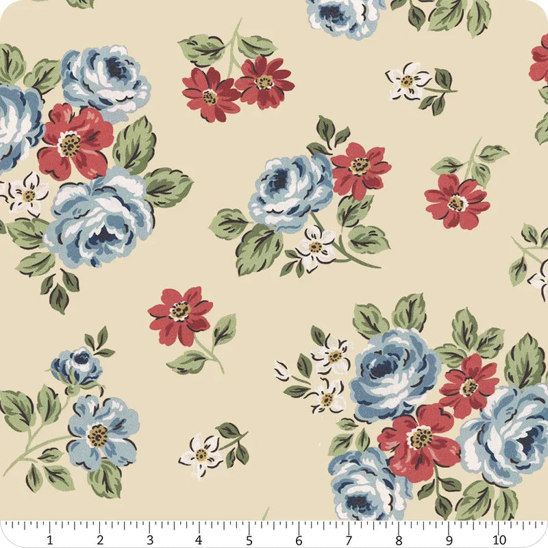 Independence Beige Floral 108" Wide 3 Yard Quilt Fabric Back Pack
