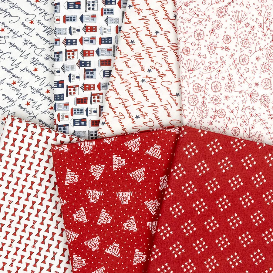 Independence Day Fat Quarter Bundle - image 4 - fat quarter quilt fabric cut