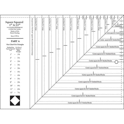 Large Square Squared Quilt ruler by Deb Tucker