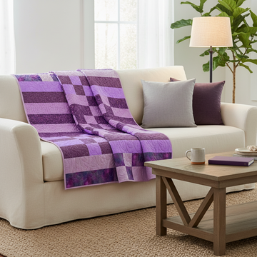 Lavender Lattice Quilt Kit - image 1 - complete quilt kit with fabric and instructions