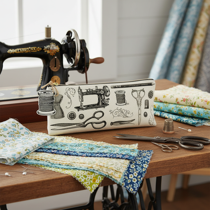 Life Beautiful Pencil Zipper Bag on sewing table