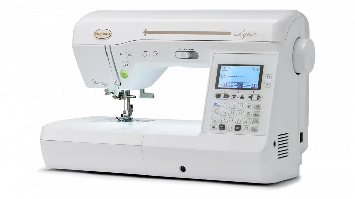 Baby Lock Lyric Sewing Machine Side View Product Image