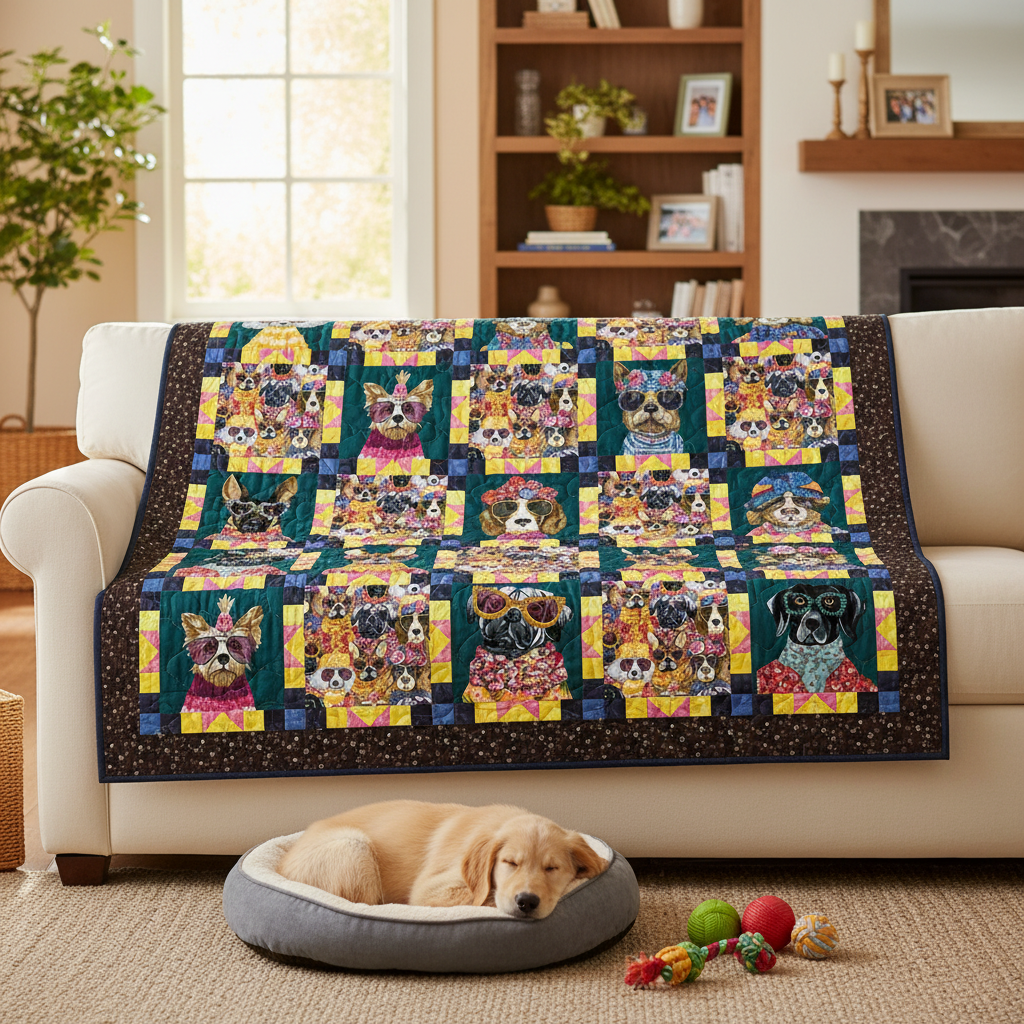 Made with Love Dog Quilt - Pet Friendly Setting