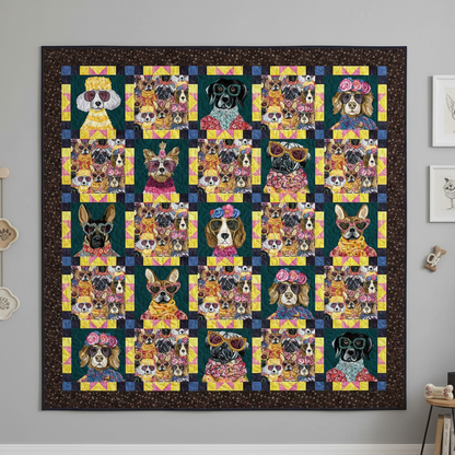 Made with Love Dog Quilt - Wall Hanging