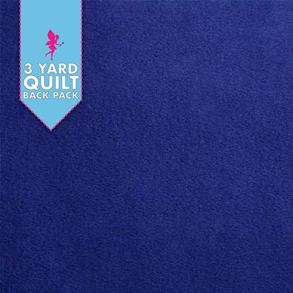 90" Cuddle Extra Wide Midnight Blue 3 Yard Quilt Fabric Back Pack