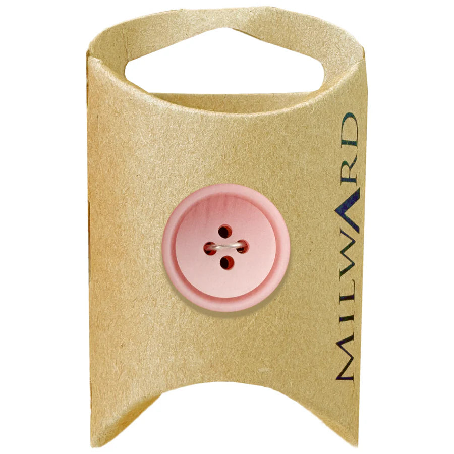 Light Pink 15mm (24L) Polyester 4-Hole Ombre Button