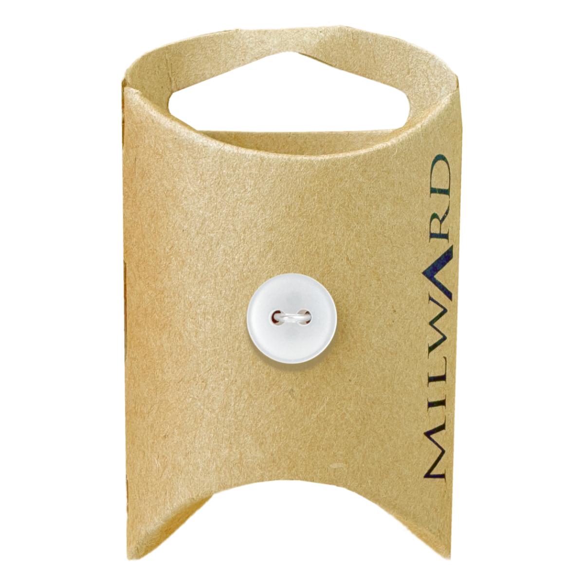 White 12mm (18L) Polyester 2-Hole Basic Button