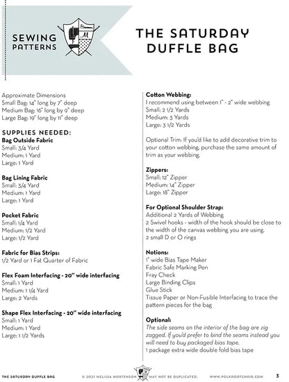 Saturday Duffle Quilt Pattern - image 2 - quilting pattern with step-by-step instructions