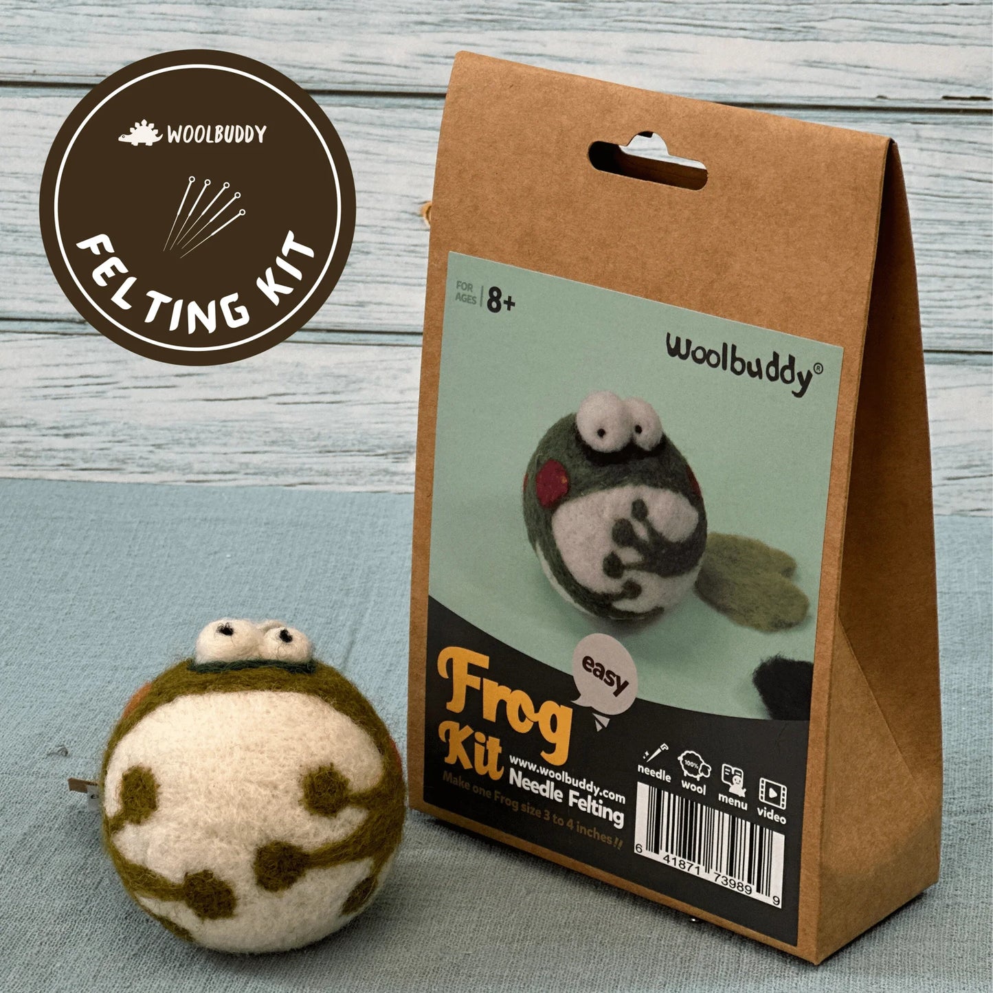 Frog DIY Needle Felting Kit