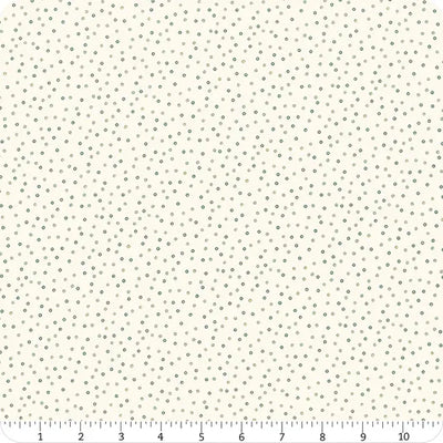 Norwegian Forest Cream Circle Dots Fabric Yardage