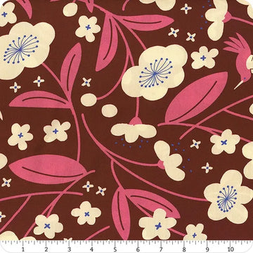 Persimmon Cranberry 108-inch wide quilt backing fabric in deep red