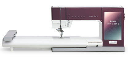 Pfaff Creative Icon 2 Sewing and Embroidery Product View front with arm